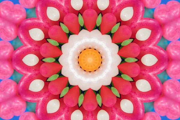 Obra Arte Mandala Fundo Padrão Colorido — Fotografia de Stock