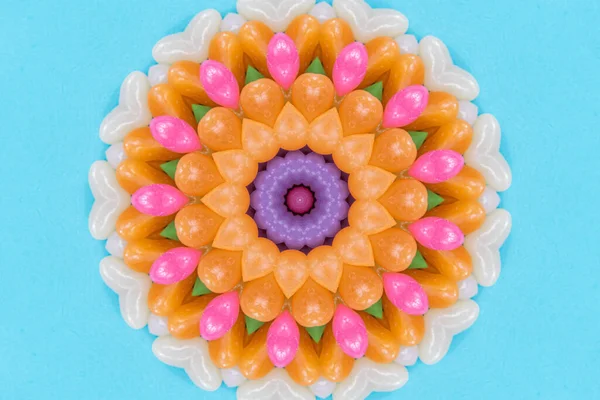 Obra Arte Mandala Fundo Padrão Colorido — Fotografia de Stock
