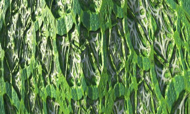 Soyut yeşil doku arkaplanı, dijital sanat, 3D görüntüleme