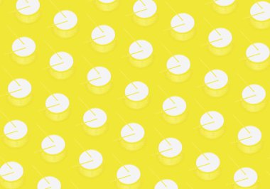 Sarı arka planda sarı trampet ve bagetler. Asgari davul deseni, 3D oluşturulmuş