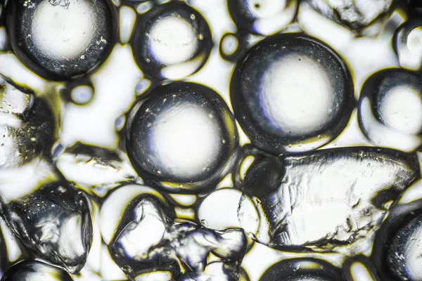 Gel Silika Untuk Kontrol Kelembaban Partikel Penyerap Bawah Mikroskop Cahaya — Stok Foto