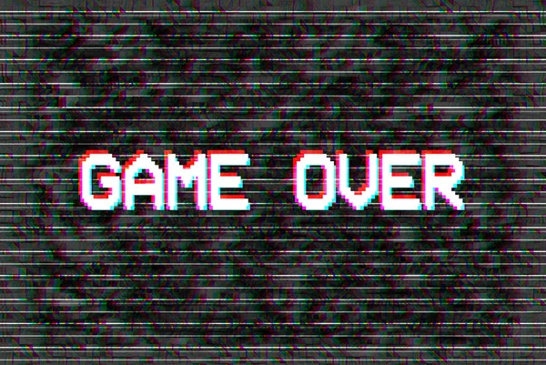 Game Pixeltext Glitch Effekt Hintergrund — Stockfoto