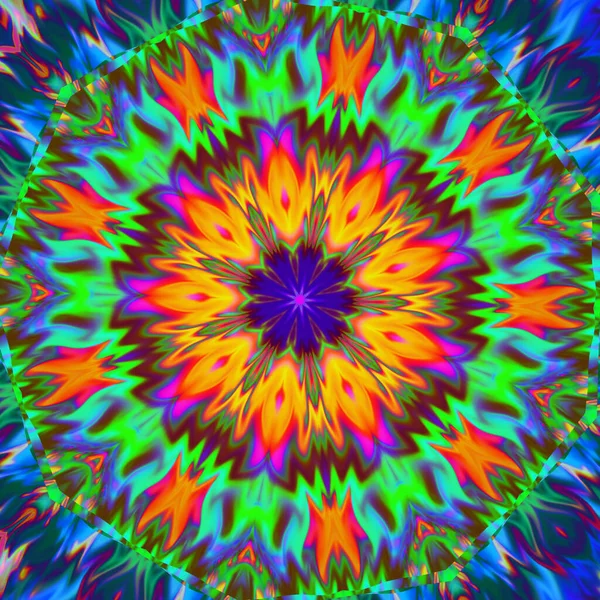 Latar Belakang Kaleidoskop Bunga Multiwarna Yang Indah Desain Kaleidoskop Yang — Stok Foto