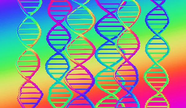 Estructura Moléculas Adn Del Arco Iris Concepto Ciencia Tecnología Fondo — Foto de Stock