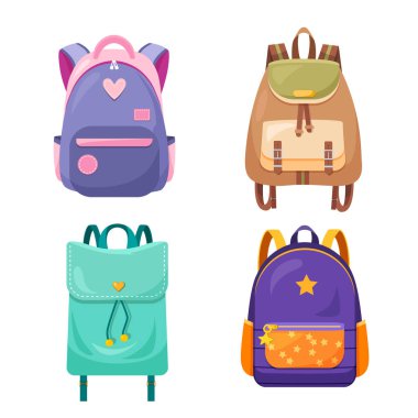 Vector set of Ukrainian national symbols isolated on white background. Vector illustration