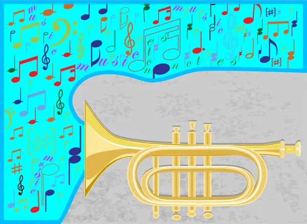 Jazz trompet — Stockvector