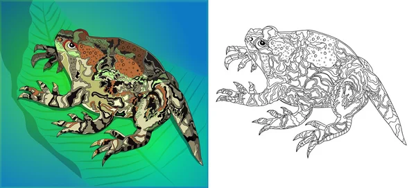 熱帯のヒキガエル — ストックベクタ