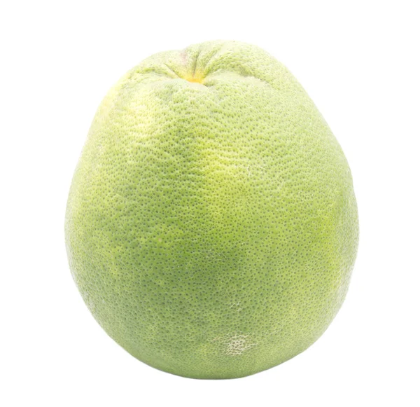 Beyaz Arka Plan Üzerinde Izole Yeşil Pomelo Meyve — Stok fotoğraf