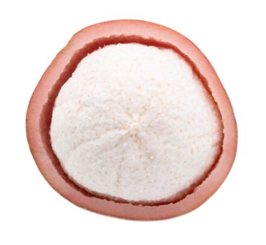 tutku beyaz arka plan üzerinde izole meyve yarısı