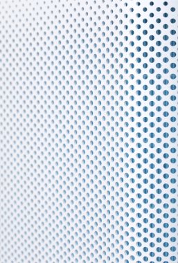 Beyaz delikli ızgara, pürüzsüz ızgara deseni veya arkaplan.