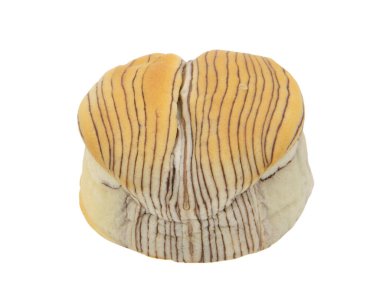 ekmek beyaz arkaplanda izole edildi