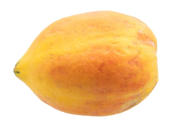 Whole Ripe Papaya Isolated White Background — Stock Photo, Image
