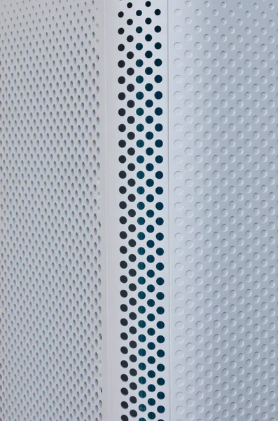 Grille Perforée Blanche Motif Grille Sans Couture Fond — Photo