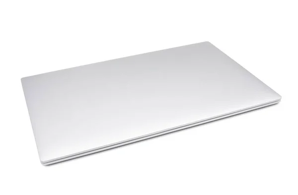Fehér Notebook Vagy Laptop Elszigetelt Fehér Háttér — Stock Fotó