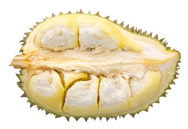 Zralé Durian Izolovaných Bílém Pozadí — Stock fotografie