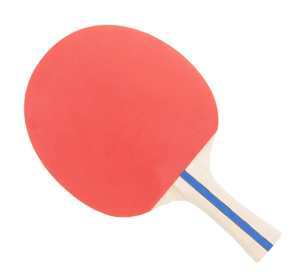 Red Table Tennis Racket Isolated White Background — ストック写真
