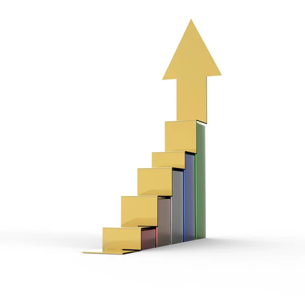 Crescimento da barra de gráfico de negócios — Fotografia de Stock