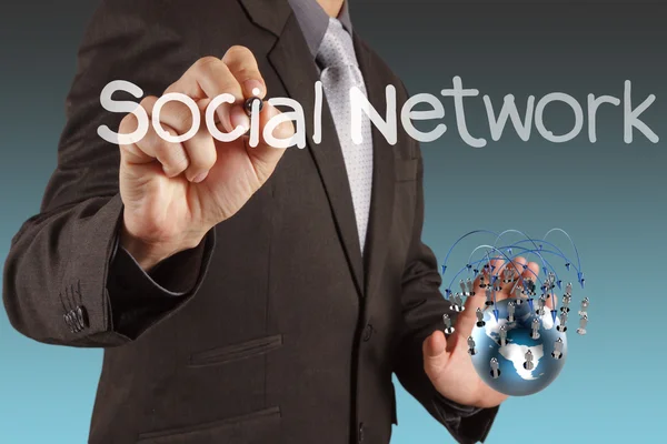 Κοινωνικό δίκτυο ως έννοια — Φωτογραφία Αρχείου