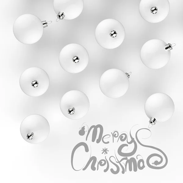 Kerst ornament en merry christmas card — Stockfoto