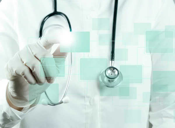 Medicine doctor working with modern computer — Stock Photo, Image