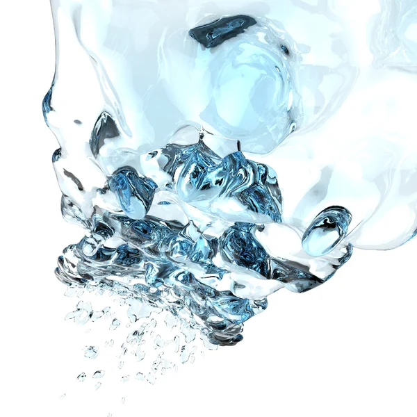 3D Wasserspritzer — Stockfoto