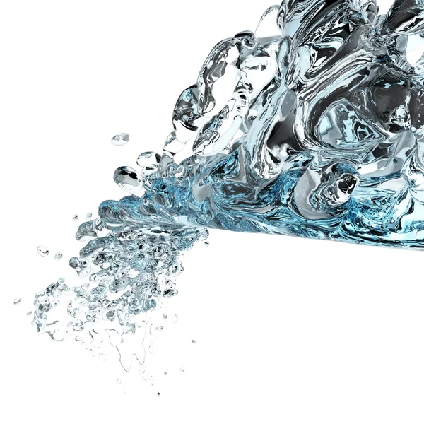 3D-water splash — Stockfoto