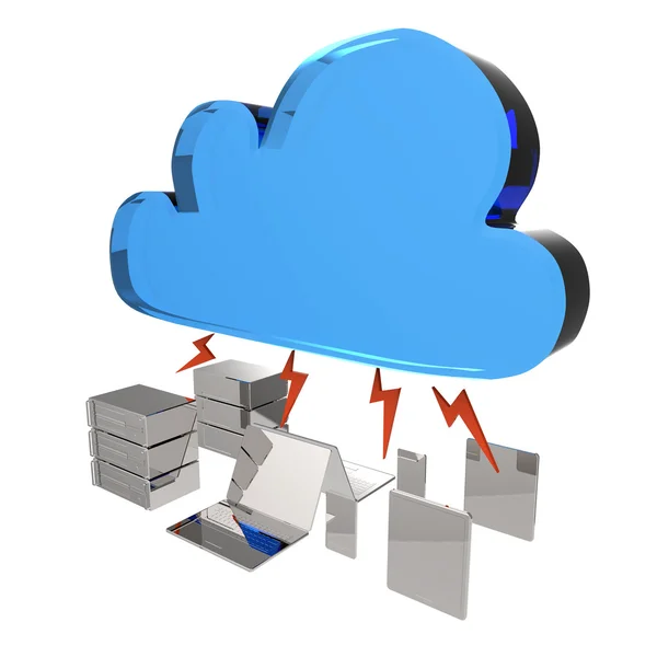 Concept de Cloud Computing — Photo