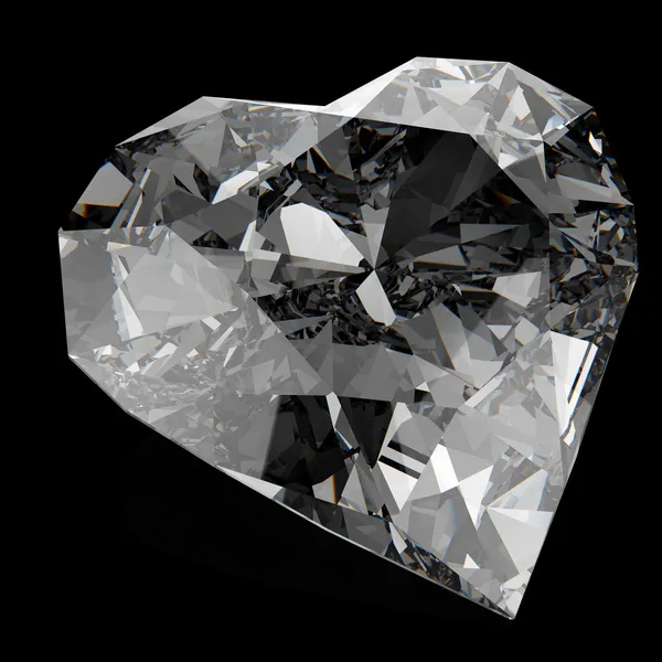 Diamond hjärta form — Stockfoto