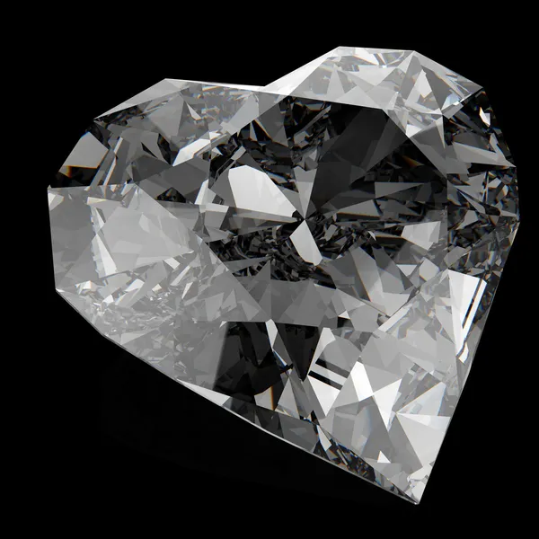 Diamond heart shape — Stock Photo, Image