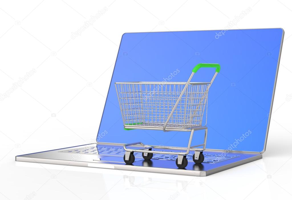On line shopping concept