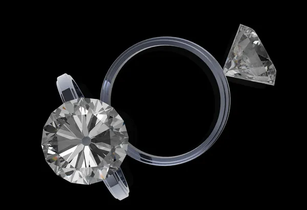 3D rendering diamond rings — Zdjęcie stockowe