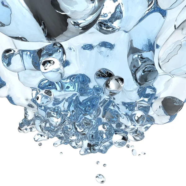 3d water pouring splash — Stock Photo, Image