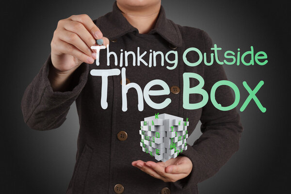 thinking outside the box as concept