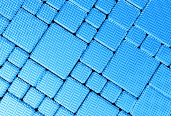 Aço azul cubo malha metal placa fundo — Fotografia de Stock