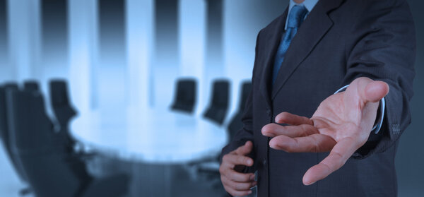 businessman success with his board room