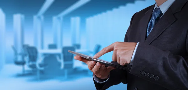 Businessman success working with his board room — Stock Photo, Image