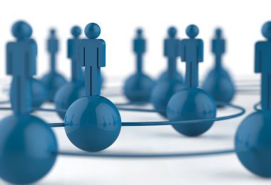 kavram olarak 3D paslanmaz insan sosyal ağ