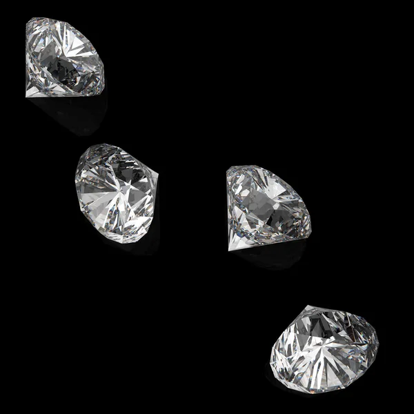 Diamanter isolerad på vit — Stock fotografie