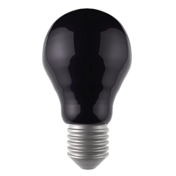 Black light bulb 3d — Stock Photo, Image