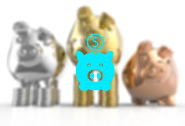 Winner piggy bank — Stock Photo, Image