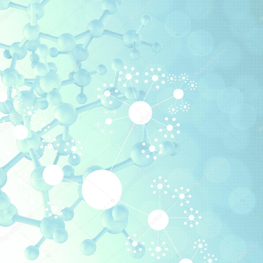 Abstract 3d molecules medical background
