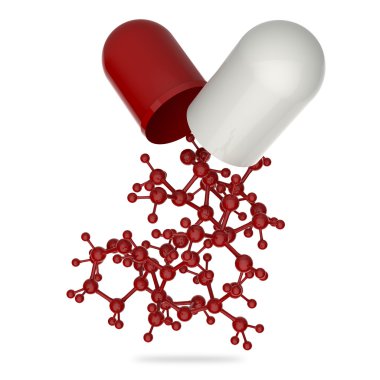 kapsül 3d molekül gösterir