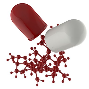 kapsül 3d molekül gösterir