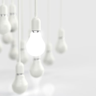 yaratıcı fikir ve liderlik kavramı ışık ampul