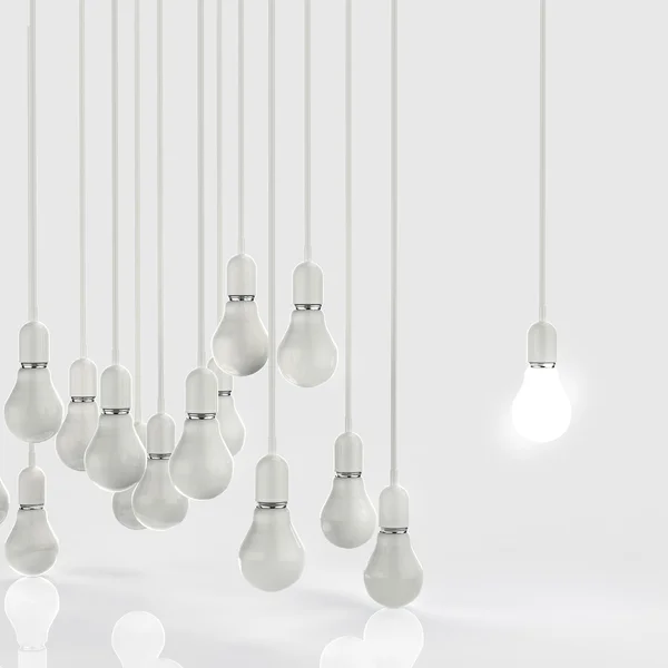 Creative idea and leadership concept light bulb — Stock Photo, Image