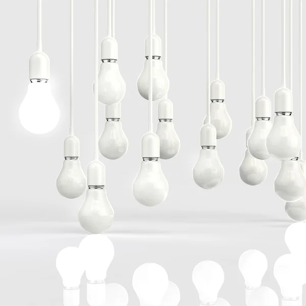 Creative idea and leadership concept light bulb — Stock Photo, Image