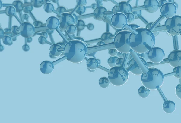 Molekül weiße Farbe 3d — Stockfoto