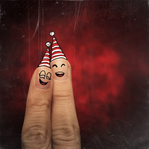 Ein glückliches Paar Finger — Stockfoto