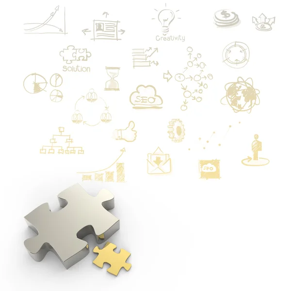 Puzzles partnership — Stock Photo, Image