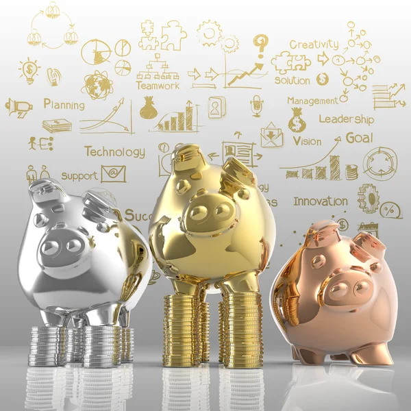 Winnaar piggy bank — Stockfoto